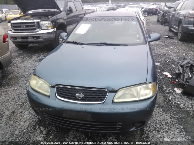 3N1CB51A71L391280 - 2001 NISSAN SENTRA GXE BLUE photo 6