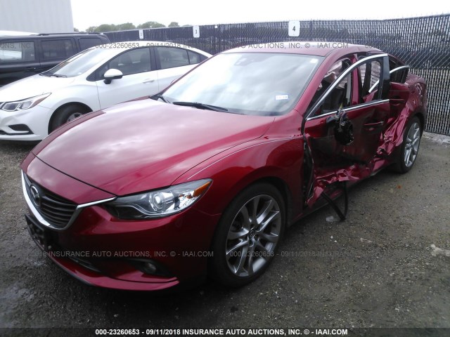 JM1GJ1W5XE1113492 - 2014 MAZDA 6 GRAND TOURING RED photo 2