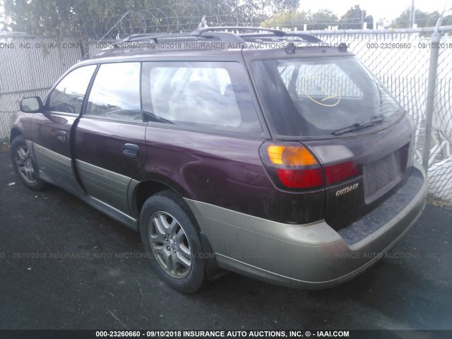 4S3BH6754Y7638163 - 2000 SUBARU LEGACY OUTBACK AWP 栗色 照片 3