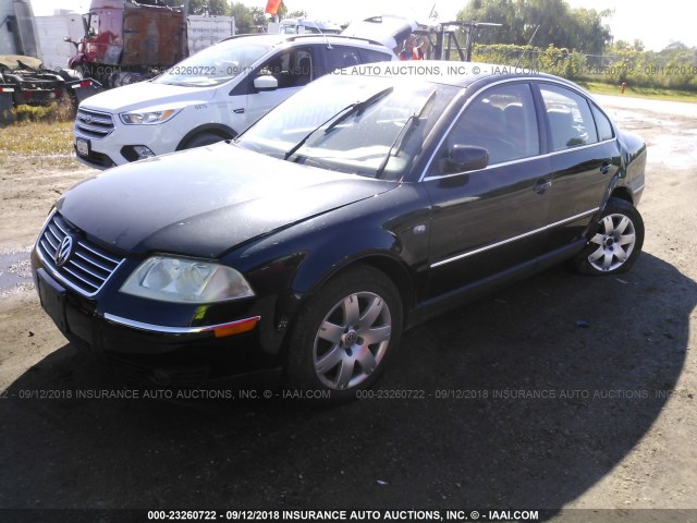 WVWRH63B33P388840 - 2003 VOLKSWAGEN PASSAT GLX BLACK photo 2