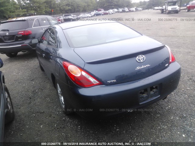 4T1CE38P05U954437 - 2005 TOYOTA CAMRY SOLARA SE/SLE მუქი ლურჯი ფოტო 3
