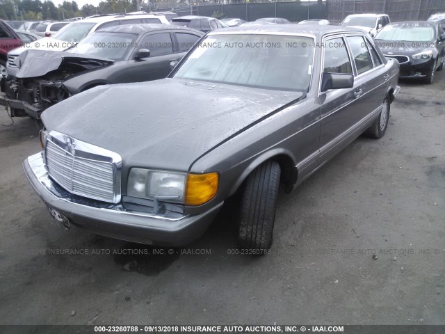 WDBCA35D5GA274059 - 1986 MERCEDES-BENZ 420 SEL GRAY photo 2