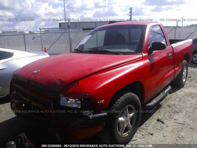 1B7FL26X2WS513099 - 1998 DODGE DAKOTA RED photo 2