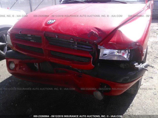 1B7FL26X2WS513099 - 1998 DODGE DAKOTA RED photo 6