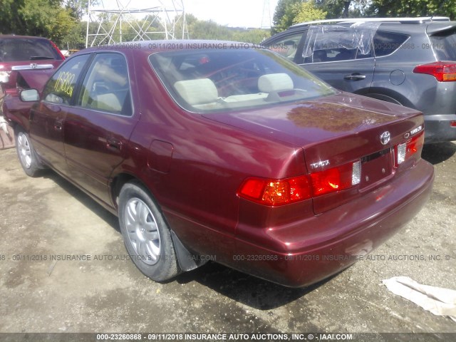 4T1BG22KX1U806965 - 2001 TOYOTA CAMRY CE/LE/XLE 勃艮第红 照片 3