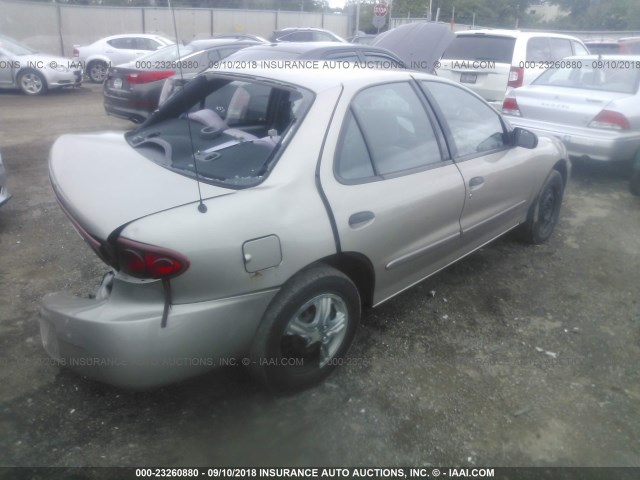 1G1JF54F837210753 - 2003 CHEVROLET CAVALIER LS GOLD photo 4