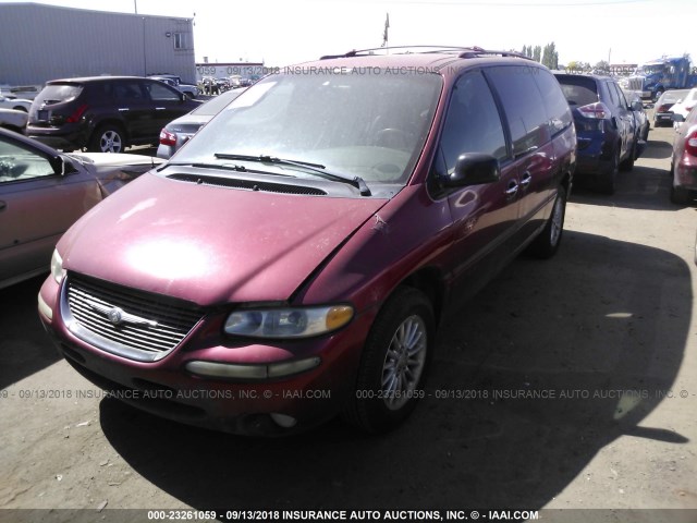 1C4GP64L2XB581372 - 1999 CHRYSLER TOWN & COUNTRY LIMITED RED photo 2