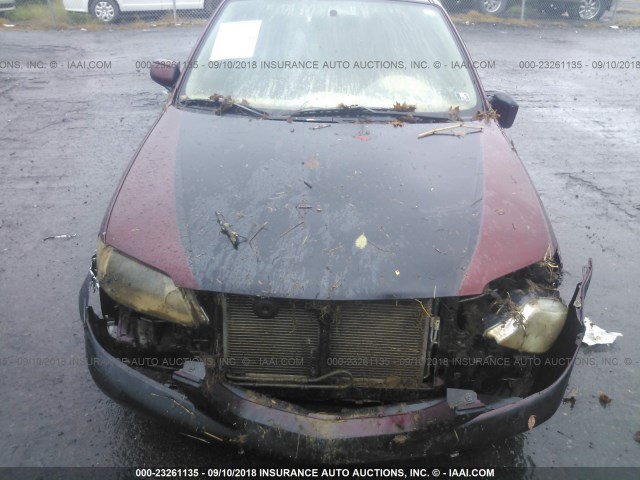 JM1BJ226831124342 - 2003 MAZDA PROTEGE DX/LX/ES BURGUNDY photo 6