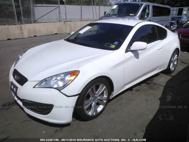 KMHHT6KD0CU077019 - 2012 HYUNDAI GENESIS COUPE 2.0T WHITE photo 2