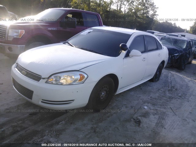 2G1WS57M691289552 - 2009 CHEVROLET IMPALA POLICE WHITE photo 2