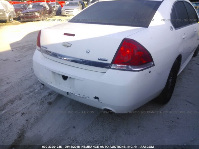 2G1WS57M691289552 - 2009 CHEVROLET IMPALA POLICE WHITE photo 6