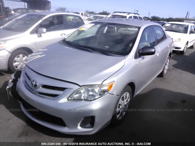 2T1BU4EE5BC537786 - 2011 TOYOTA COROLLA S/LE SILVER photo 2