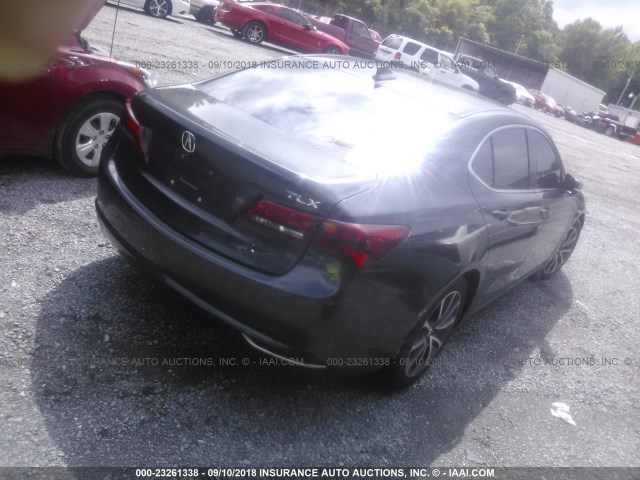19UUB2F5XFA006175 - 2015 ACURA TLX TECH GRAY photo 4