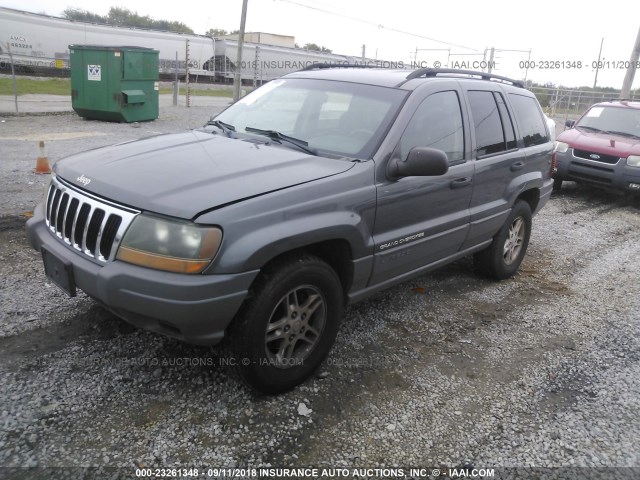 1J4GX48NX2C190435 - 2002 JEEP GRAND CHEROKEE LAREDO GRAY photo 2