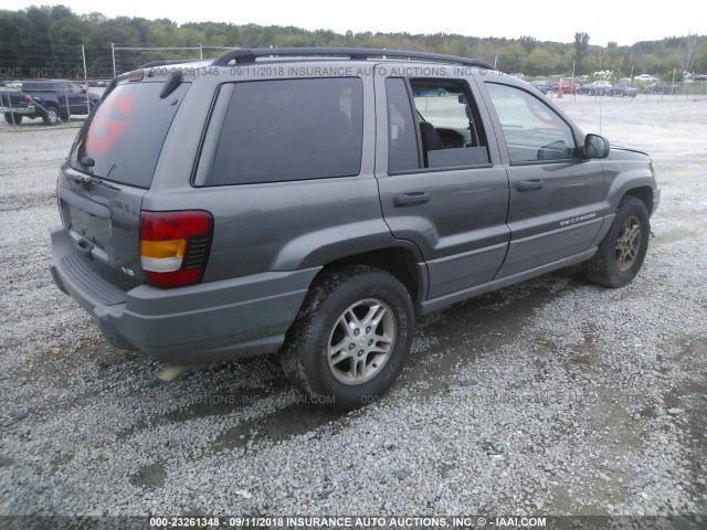 1J4GX48NX2C190435 - 2002 JEEP GRAND CHEROKEE LAREDO GRAY photo 4