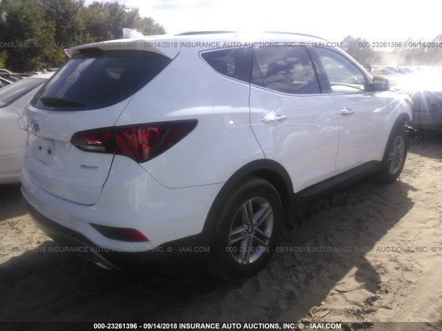 5NMZU3LB1HH038150 - 2017 HYUNDAI SANTA FE SPORT  WHITE photo 4