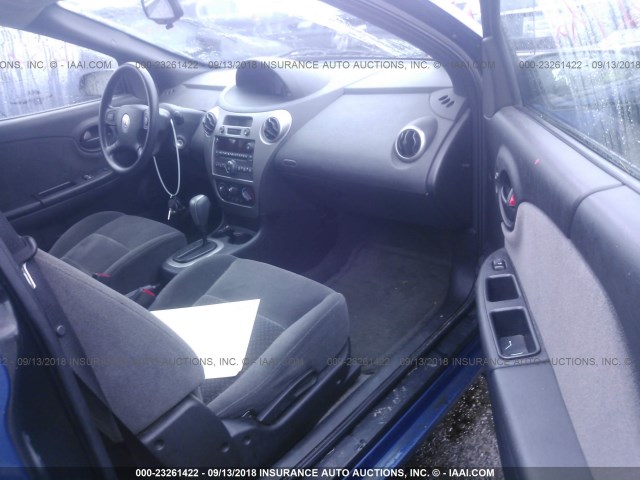 1G8AW18B16Z118362 - 2006 SATURN ION LEVEL 3 BLUE photo 5