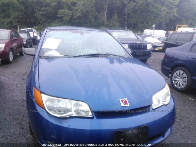 1G8AW18B16Z118362 - 2006 SATURN ION LEVEL 3 BLUE photo 6