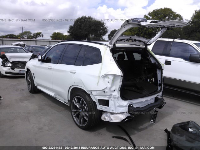 5UXTS3C59J0Y96220 - 2018 BMW X3 XDRIVE30I WHITE photo 3