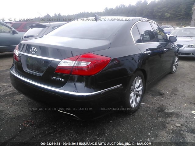 KMHGC4DD3DU212444 - 2013 HYUNDAI GENESIS 3.8L BLACK photo 4