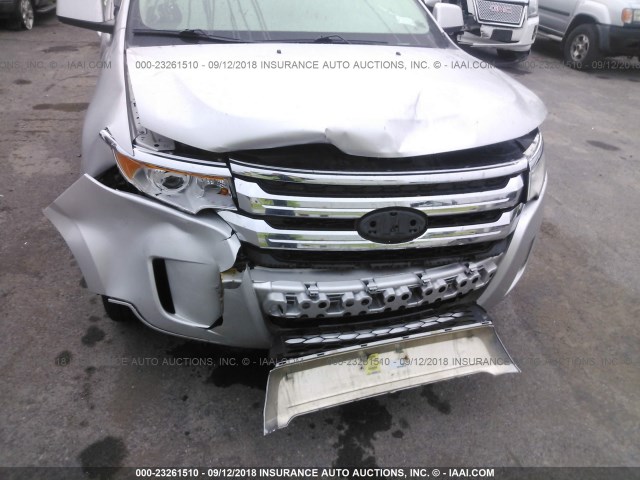 2FMDK4KC8BBA67095 - 2011 FORD EDGE LIMITED SILVER photo 6
