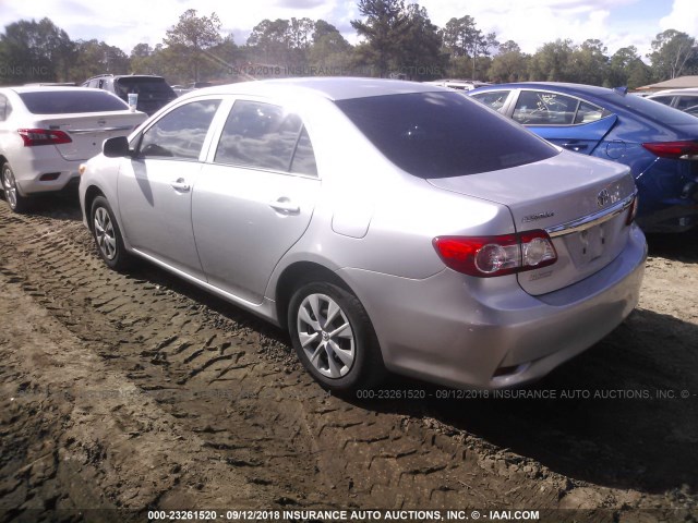 JTDBU4EE2DJ118799 - 2013 TOYOTA COROLLA S/LE SILVER photo 3