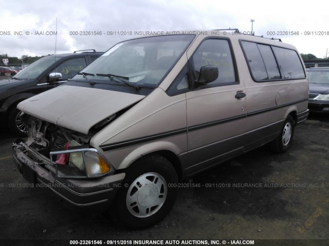 1FMDA31X4PZC54274 - 1993 FORD AEROSTAR TAN photo 2