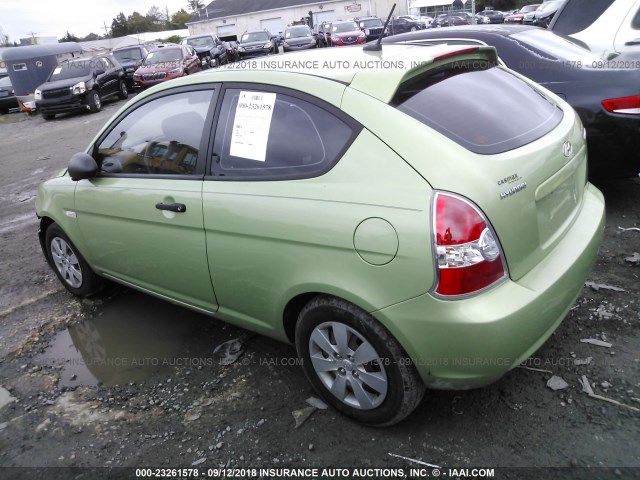 KMHCM36C79U114454 - 2009 HYUNDAI ACCENT GS GREEN photo 3