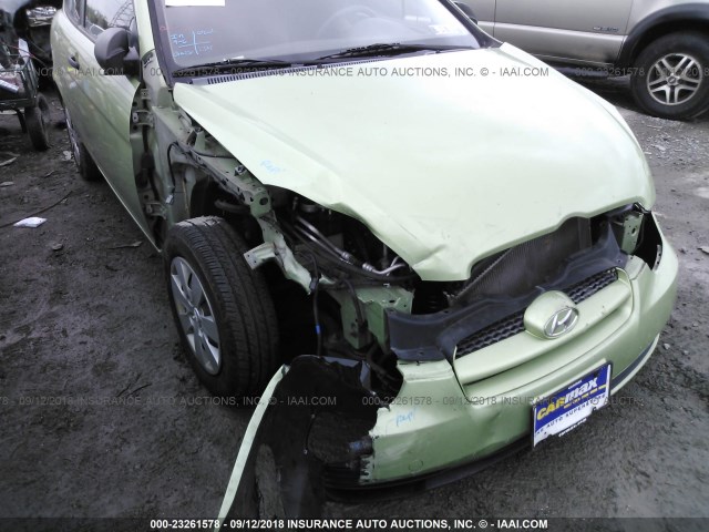 KMHCM36C79U114454 - 2009 HYUNDAI ACCENT GS GREEN photo 6