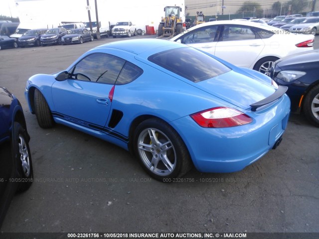 WP0AB29817U780645 - 2007 PORSCHE CAYMAN S BLUE photo 3