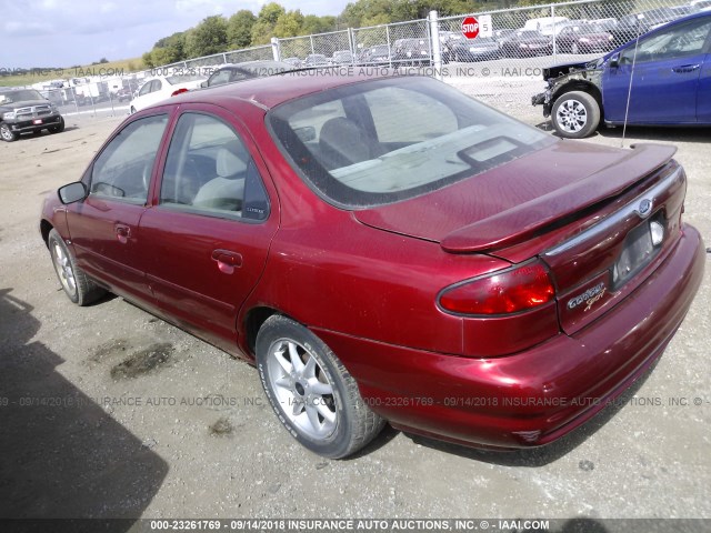 1FAFP6539WK186880 - 1998 FORD CONTOUR GL/SPORT/LX RED photo 3