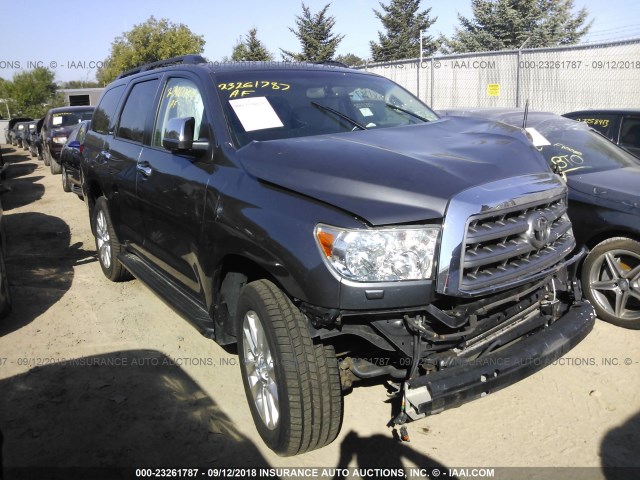 5TDDW5G18CS060461 - 2012 TOYOTA SEQUOIA PLATINUM GRAY photo 1