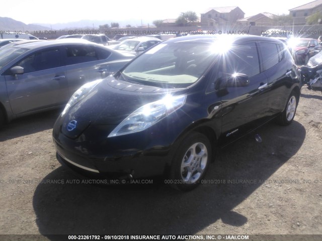 JN1AZ0CP6BT003413 - 2011 NISSAN LEAF SV/SL BLACK photo 2