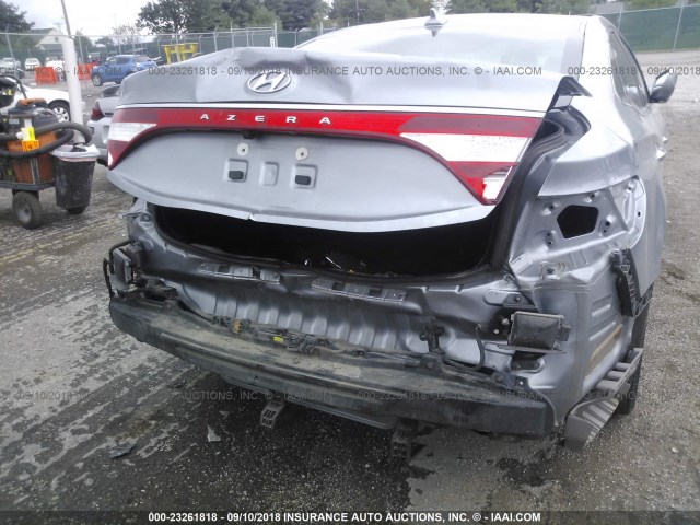 KMHFG4JG8FA472289 - 2015 HYUNDAI AZERA SILVER photo 6