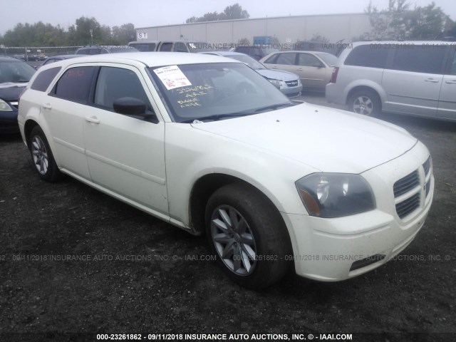 2D4FV48T55H515227 - 2005 DODGE MAGNUM SE WHITE photo 1