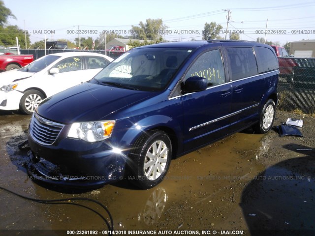 2C4RC1BGXDR734980 - 2013 CHRYSLER TOWN & COUNTRY TOURING BLUE photo 2