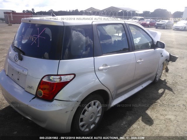 JTKKT624760142673 - 2006 TOYOTA SCION XA SILVER photo 4