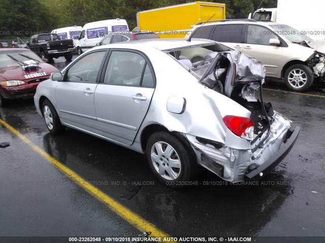 2T1BR30E45C465485 - 2005 TOYOTA COROLLA CE/LE/S SILVER photo 3