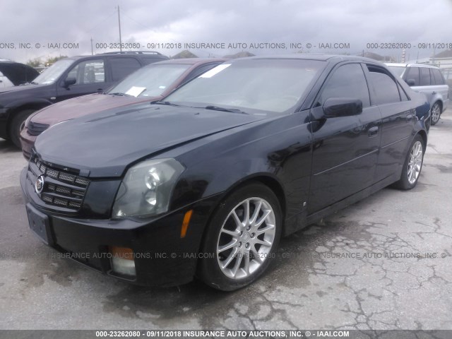 1G6DP577960161424 - 2006 CADILLAC CTS HI FEATURE V6 BLACK photo 2