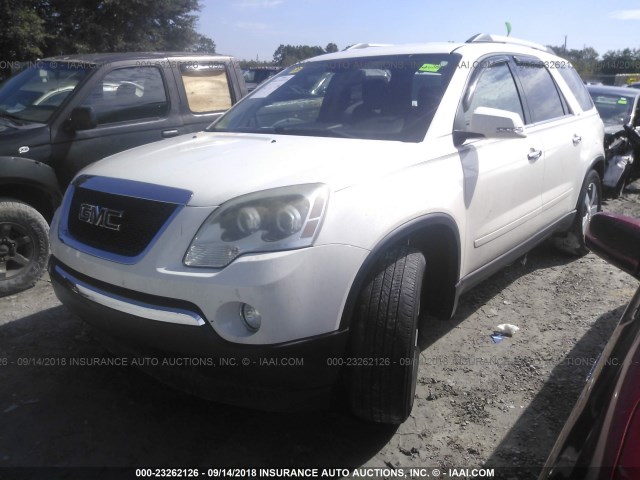 1GKKVRED5BJ400342 - 2011 GMC ACADIA SLT-1 WHITE photo 2