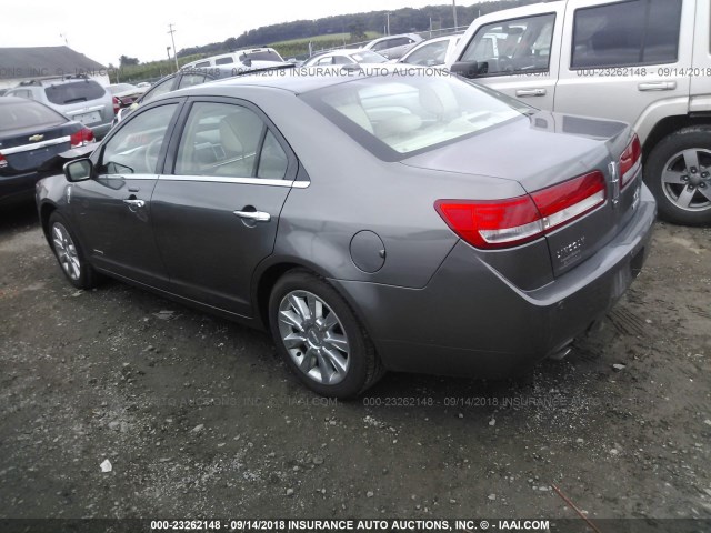 3LNDL2L30BR756291 - 2011 LINCOLN MKZ HYBRID GRAY photo 3