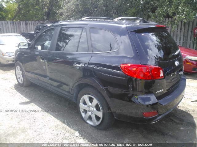 5NMSH13E39H291038 - 2009 HYUNDAI SANTA FE SE/LIMITED BLACK photo 3