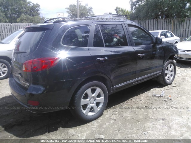 5NMSH13E39H291038 - 2009 HYUNDAI SANTA FE SE/LIMITED BLACK photo 4