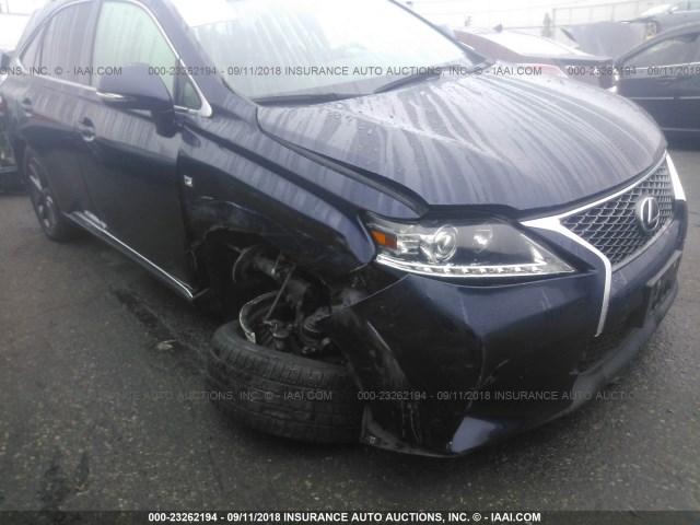 2T2BK1BA1FC329346 - 2015 LEXUS RX 350/BASE/F SPORT Dark Blue photo 6