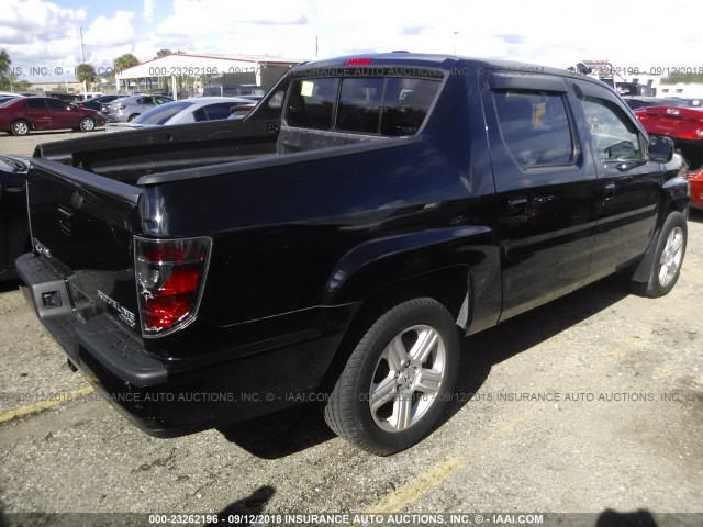 5FPYK1F55CB460872 - 2012 HONDA RIDGELINE RTL BLACK photo 4