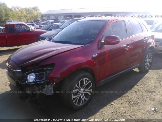 JA4AP3AU2HZ064917 - 2017 MITSUBISHI OUTLANDER SPORT ES/SE RED photo 2