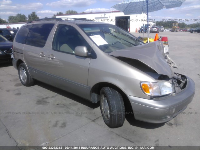 4T3ZF13CX2U488406 - 2002 TOYOTA SIENNA LE/XLE GOLD photo 1