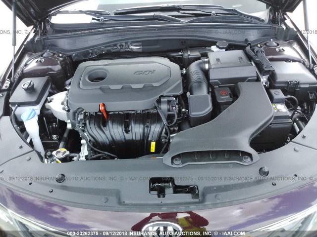 5XXGT4L33KG281652 - 2019 KIA OPTIMA LX/S BURGUNDY photo 10