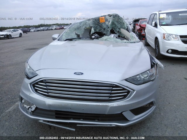 3FA6P0LU1JR169794 - 2018 FORD FUSION SE HYBRID SILVER photo 6