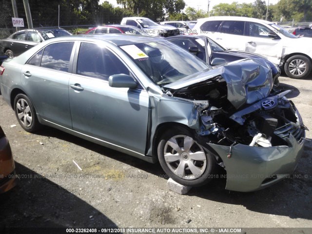 4T1BE46K78U784123 - 2008 TOYOTA CAMRY CE/LE/XLE/SE TURQUOISE photo 1
